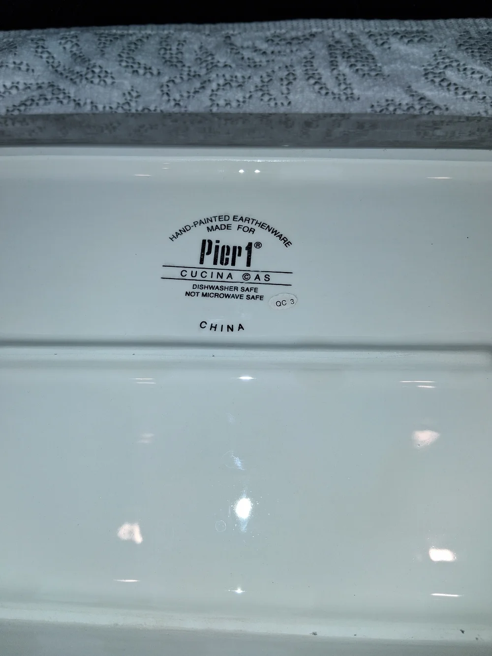 Pier 1 White Ceramic Serving Platter